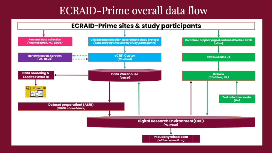 Diagram showing data management flow in ECRAID-Prime